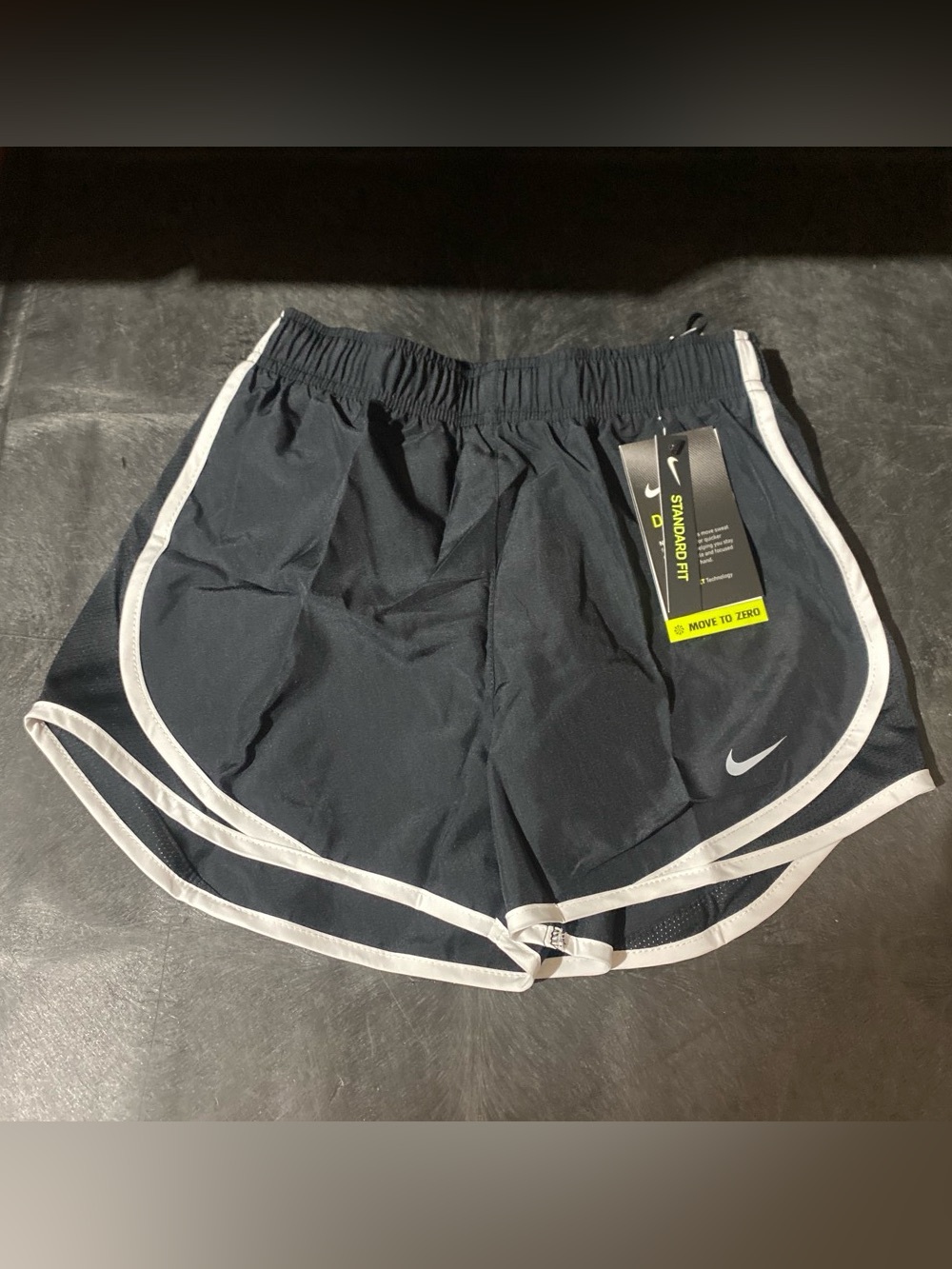 Nike Dri-Fit Tiempo Shorts Women’s XS Black/White Athletic Cut NWT (831558-011)